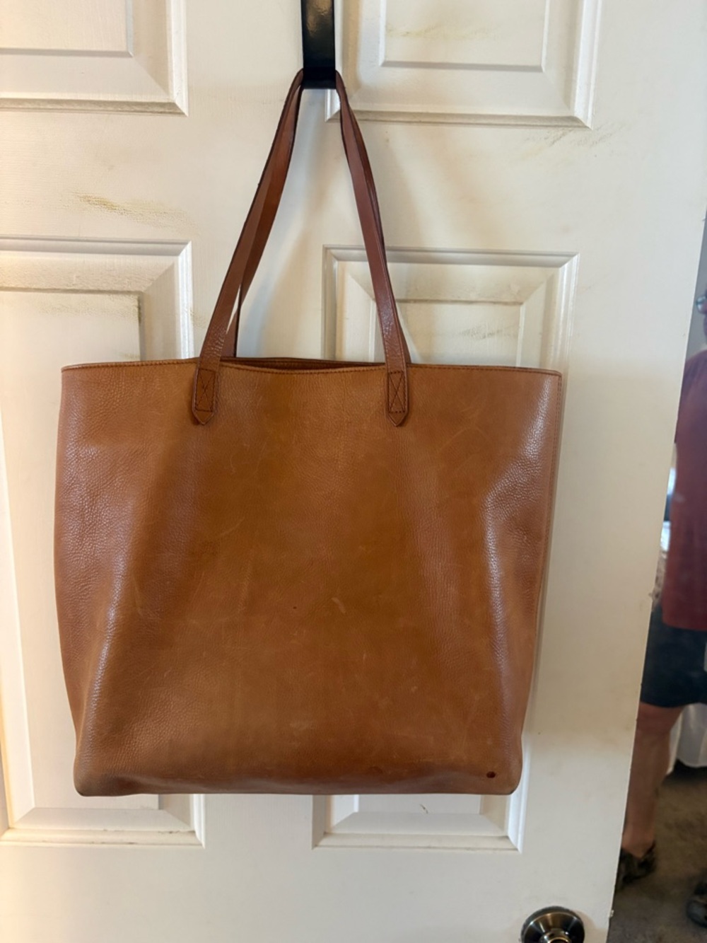 Classic Cognac Leather Tote Bag